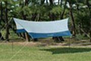 日吉津村にある海浜公園のキャンプ場 レンタルキャンプ用品、タープの画像