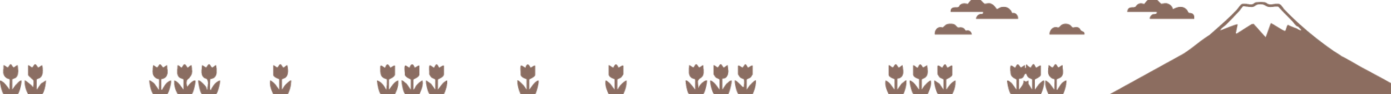 チューリップとだいせんの景色